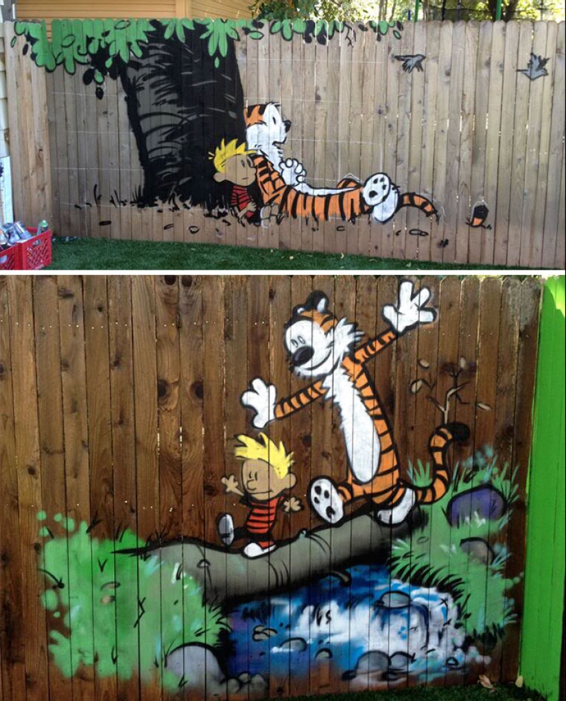 17 examples of how to take the art of fence painting to a new level