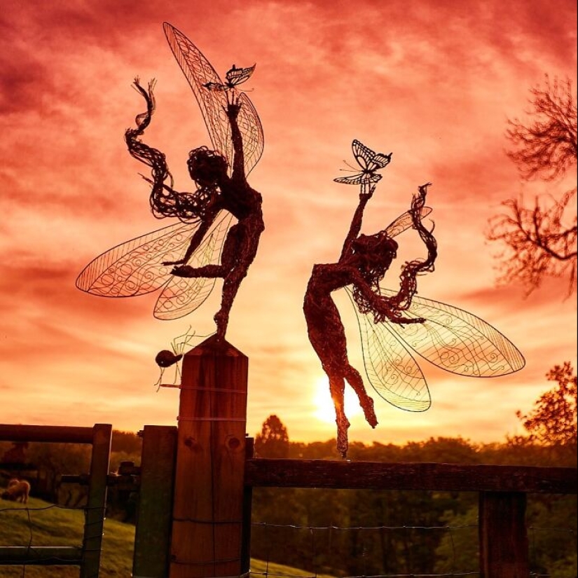 17 Magical Wire Sculptures Of Fairies, Created By Robin Wight