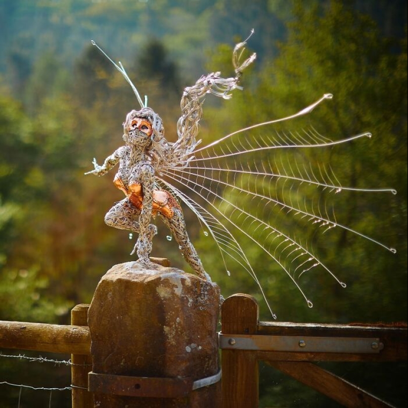 17 Magical Wire Sculptures Of Fairies, Created By Robin Wight