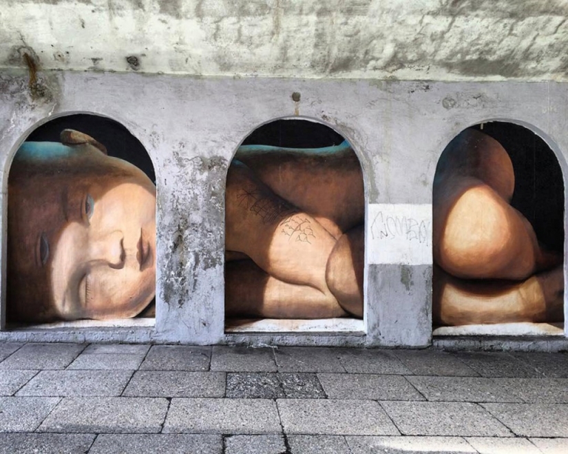 18 cool street art works that open a portal to another world