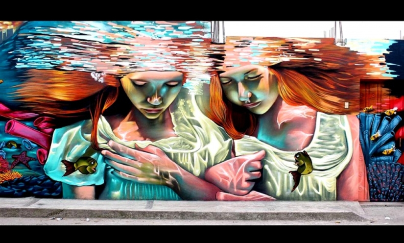 18 cool street art works that open a portal to another world