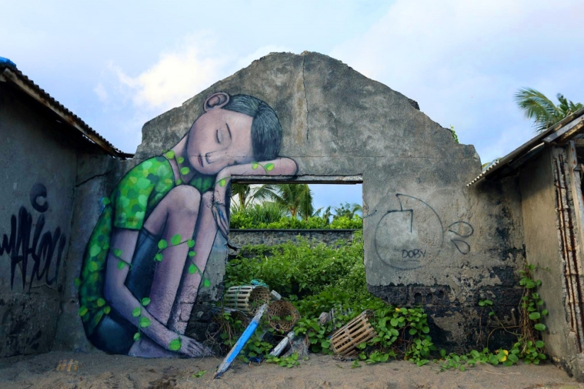 18 cool street art works that open a portal to another world