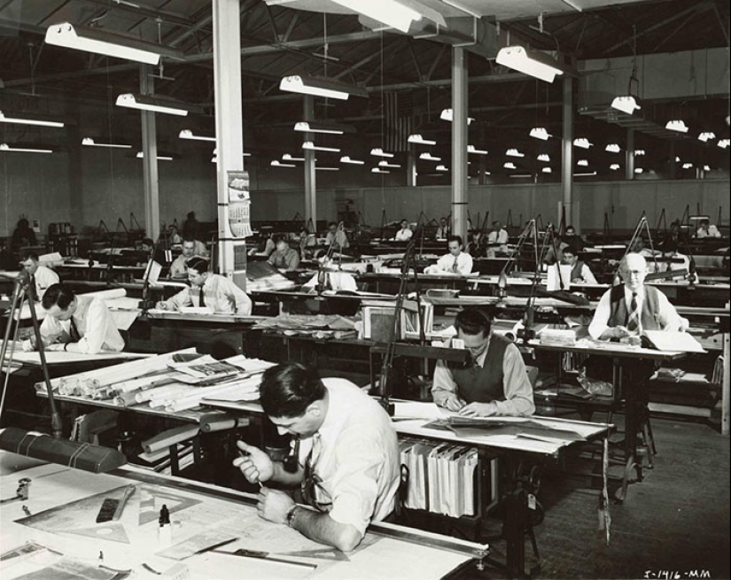 19 cool vintage foto de cómo funcionaba antes de la llegada de AutoCAD