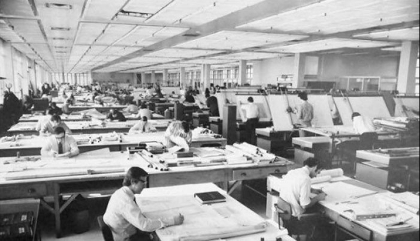 19 cool vintage foto de cómo funcionaba antes de la llegada de AutoCAD