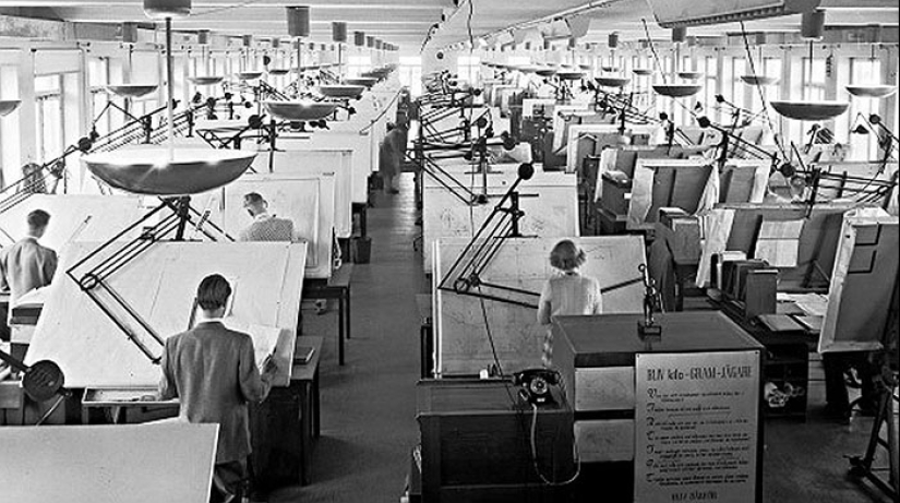 19 cool vintage foto de cómo funcionaba antes de la llegada de AutoCAD