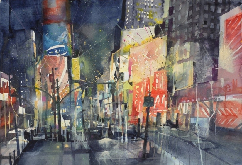 20 fascinating paintings in the rhythm of a modern city