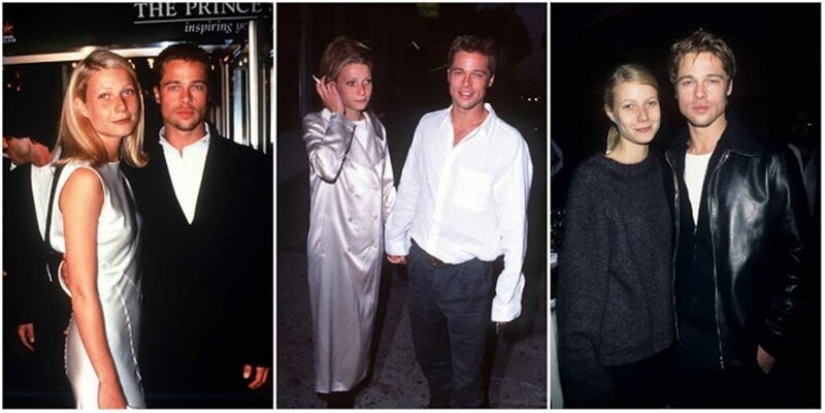 20 fotos de brad pitt y Gwyneth Paltrow, la juventud y el amor de unos a otros