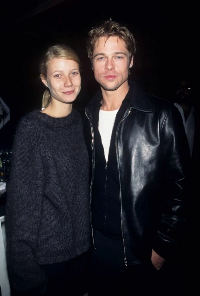 20 fotos de brad pitt y Gwyneth Paltrow, la juventud y el amor de unos a otros