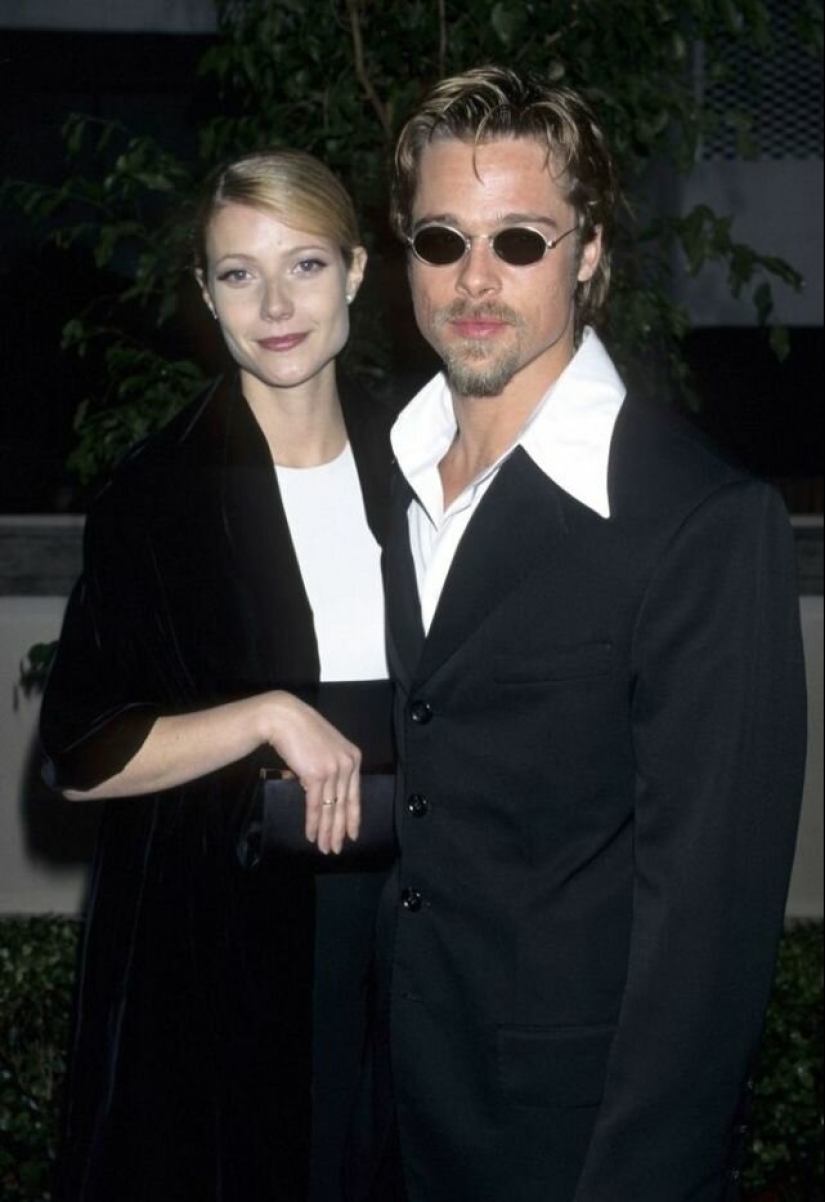 20 fotos de brad pitt y Gwyneth Paltrow, la juventud y el amor de unos a otros