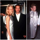 20 fotos de brad pitt y Gwyneth Paltrow, la juventud y el amor de unos a otros