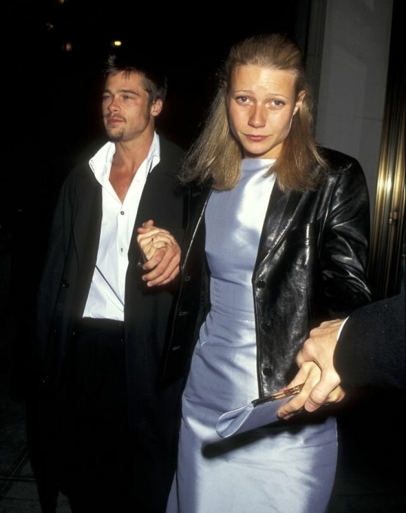 20 fotos de brad pitt y Gwyneth Paltrow, la juventud y el amor de unos a otros