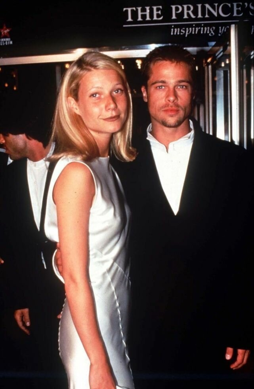 20 fotos de brad pitt y Gwyneth Paltrow, la juventud y el amor de unos a otros