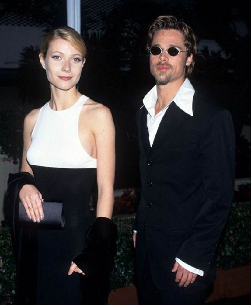 20 fotos de brad pitt y Gwyneth Paltrow, la juventud y el amor de unos a otros