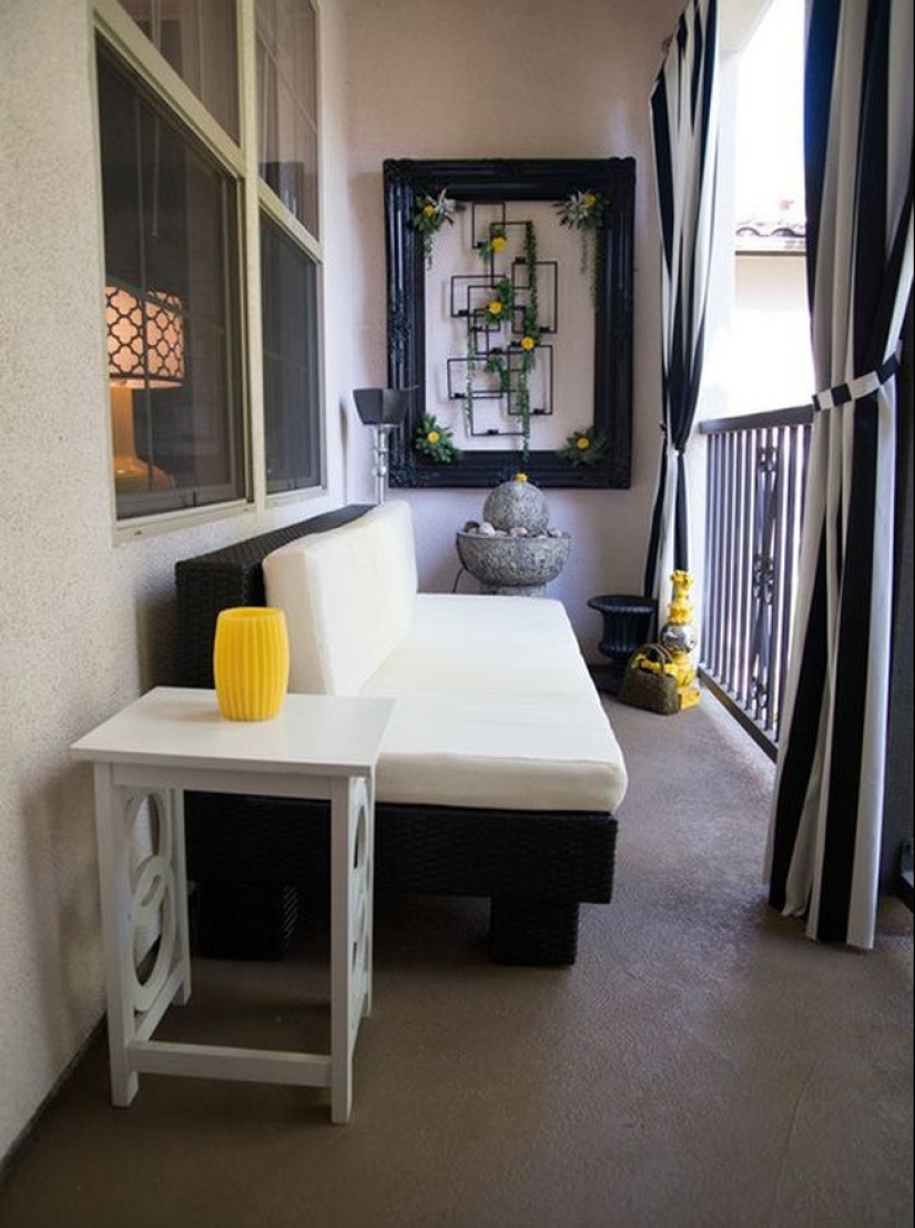 20 ideas on how to turn a small balcony into a seating area