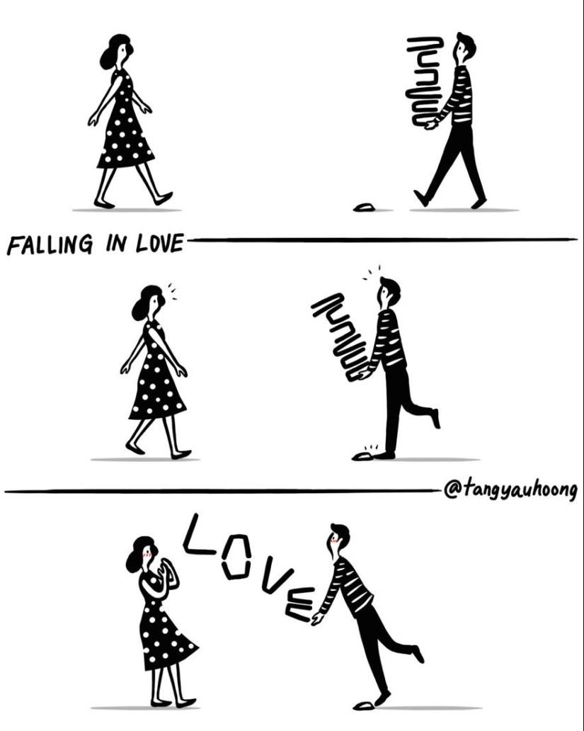 20 illustrations about love, in which everything is clear without words