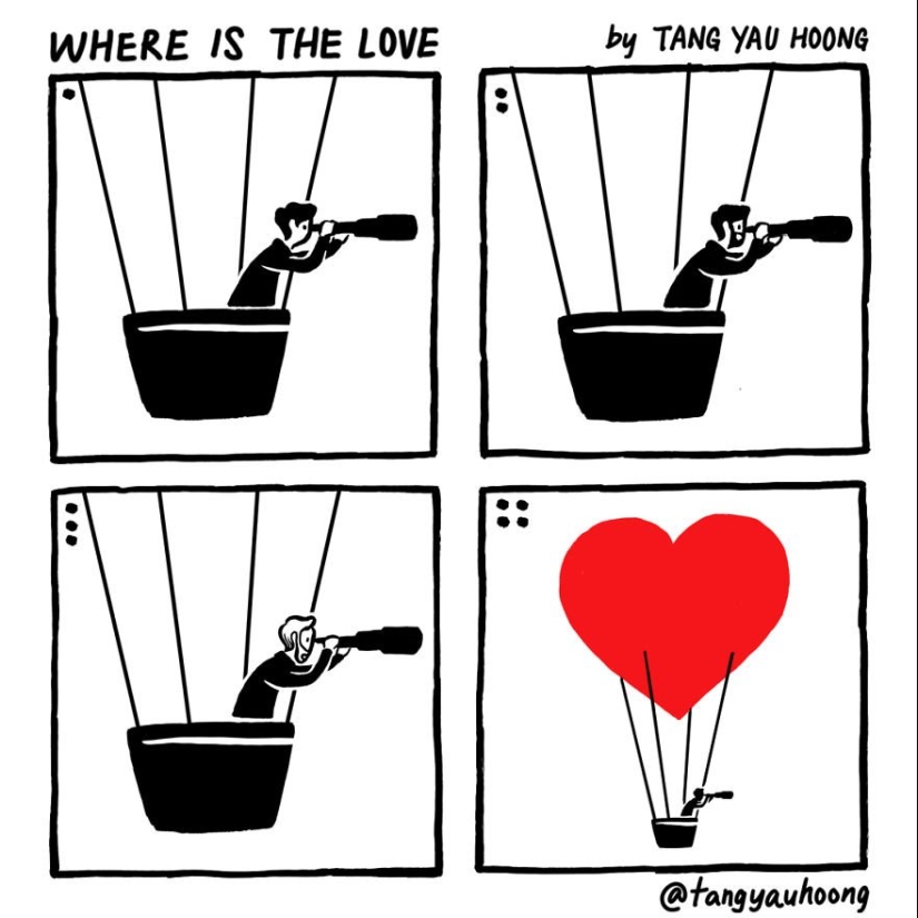 20 illustrations about love, in which everything is clear without words