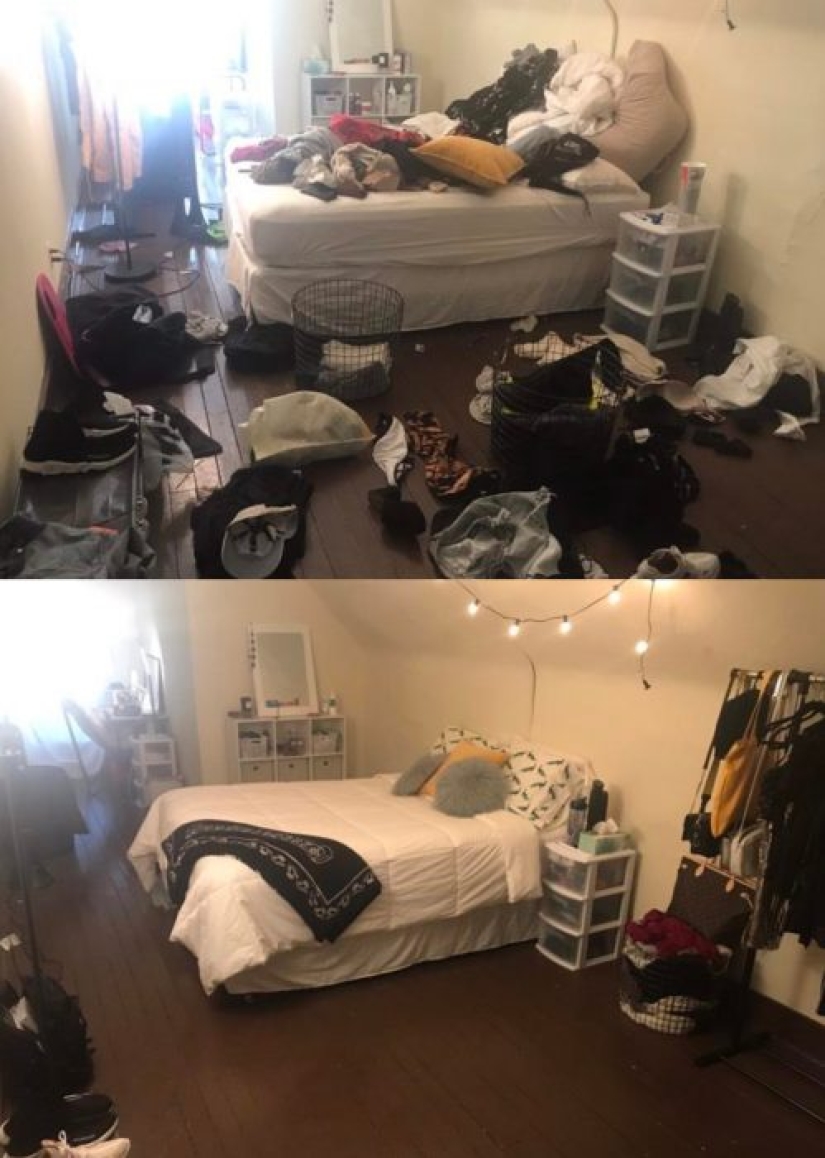 20 photos before and after, looking at that you'll want to clean up