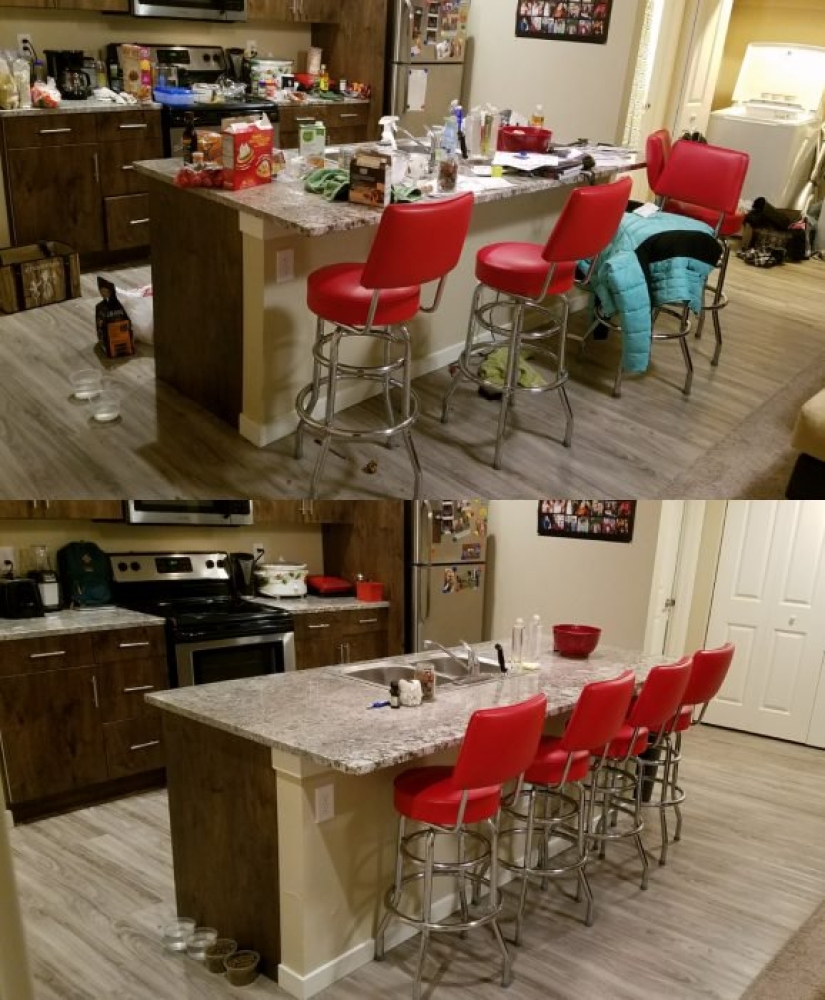 20 photos before and after, looking at that you'll want to clean up