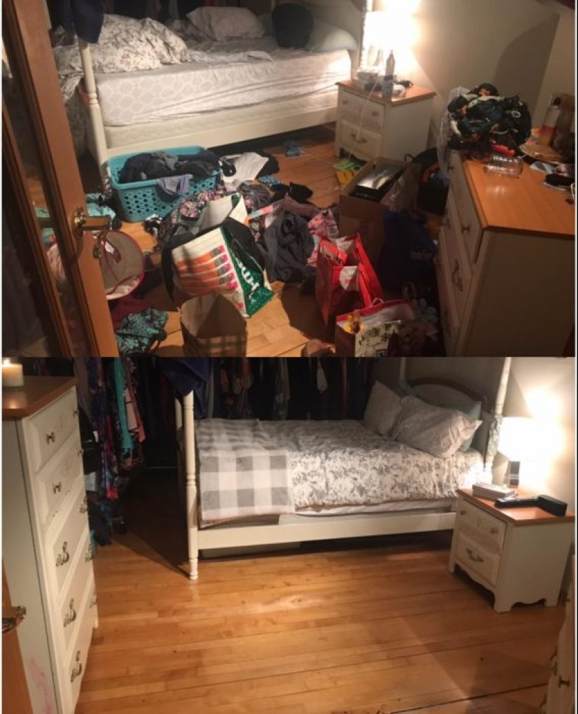 20 photos before and after, looking at that you'll want to clean up