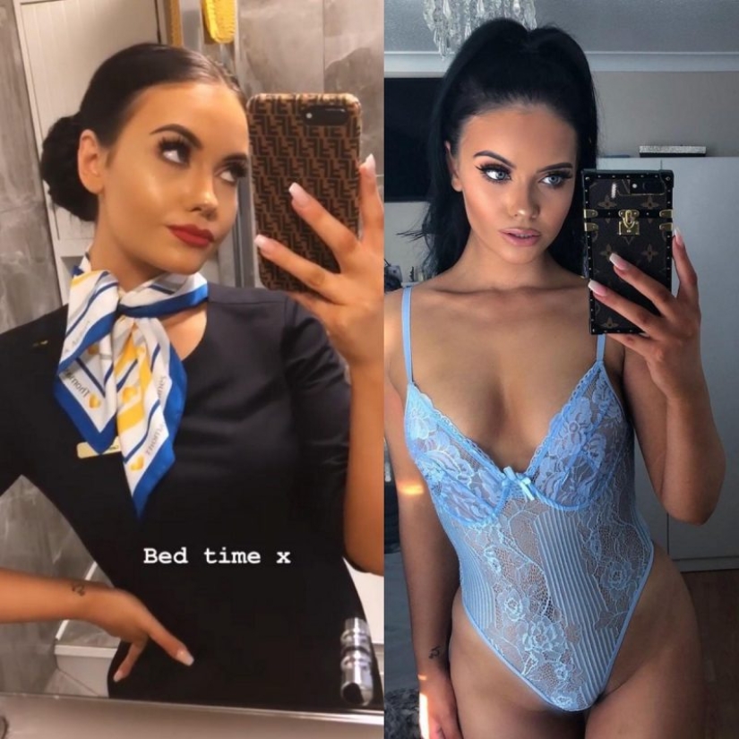 20 pictures of hot stewardesses in uniform and without, after seeing that you'll love planes