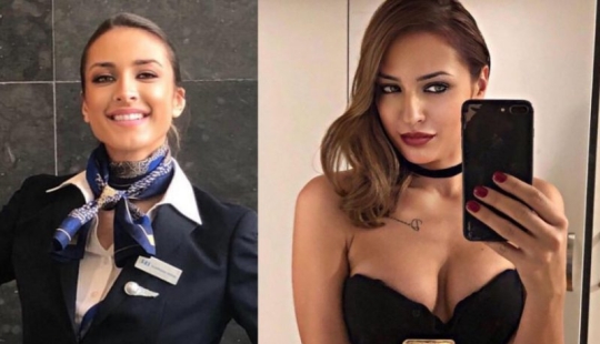 20 pictures of hot stewardesses in uniform and without, after seeing that you'll love planes
