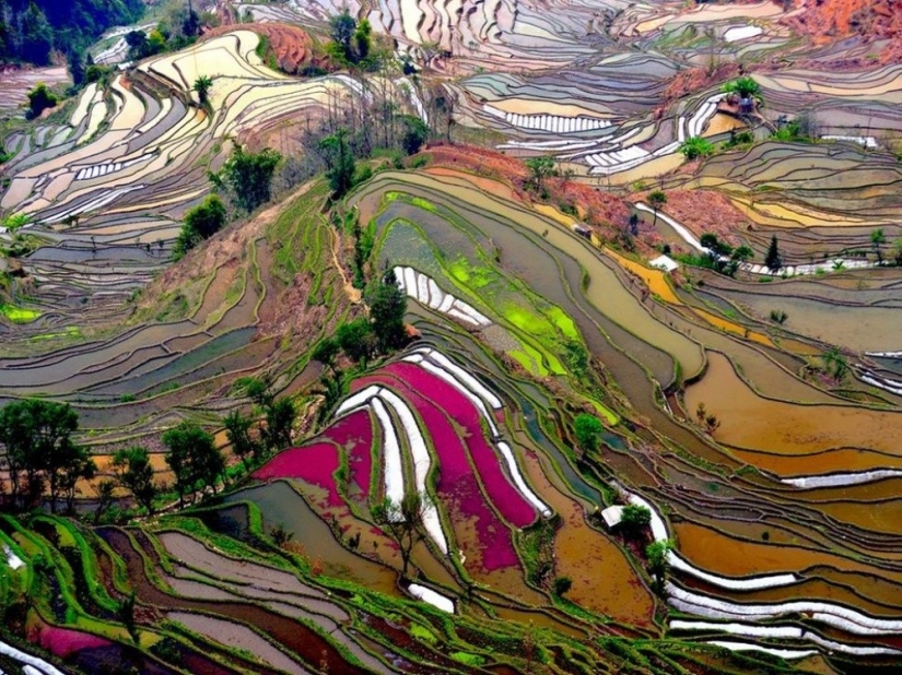 20 places on the planet where nature has spared no colors