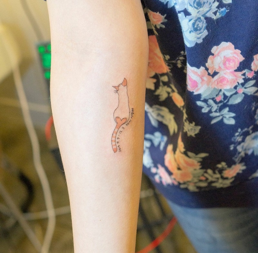 20 tatuajes minimalistas para amantes de los gatos