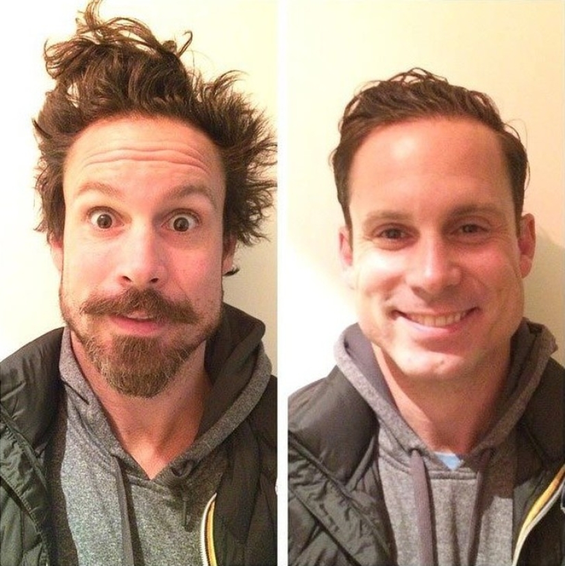 20 transformed men before and after they cut their hair and shaved