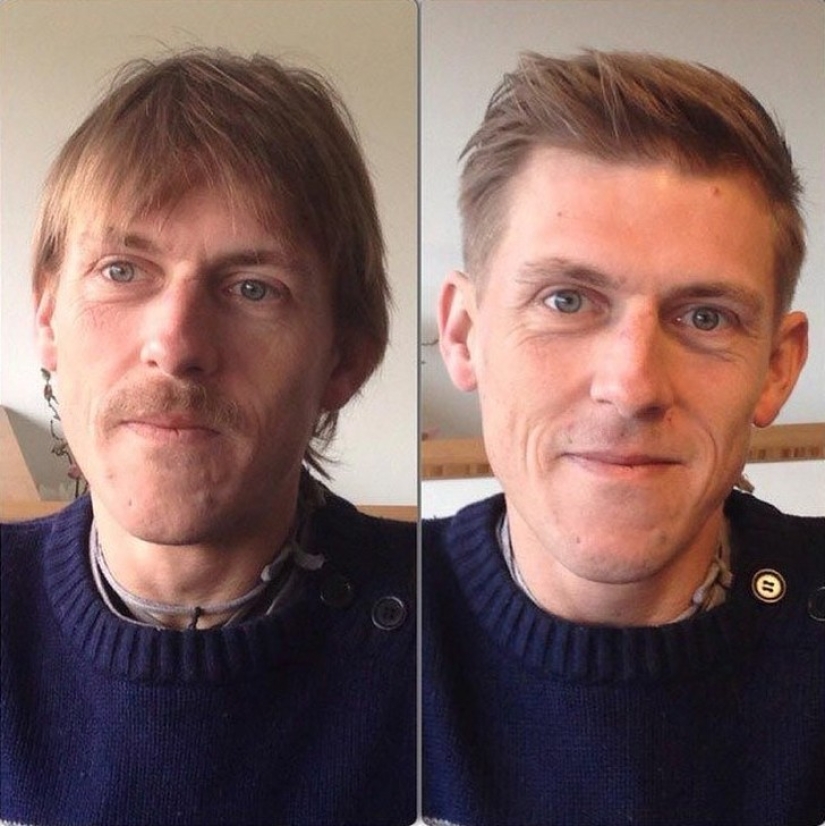 20 transformed men before and after they cut their hair and shaved