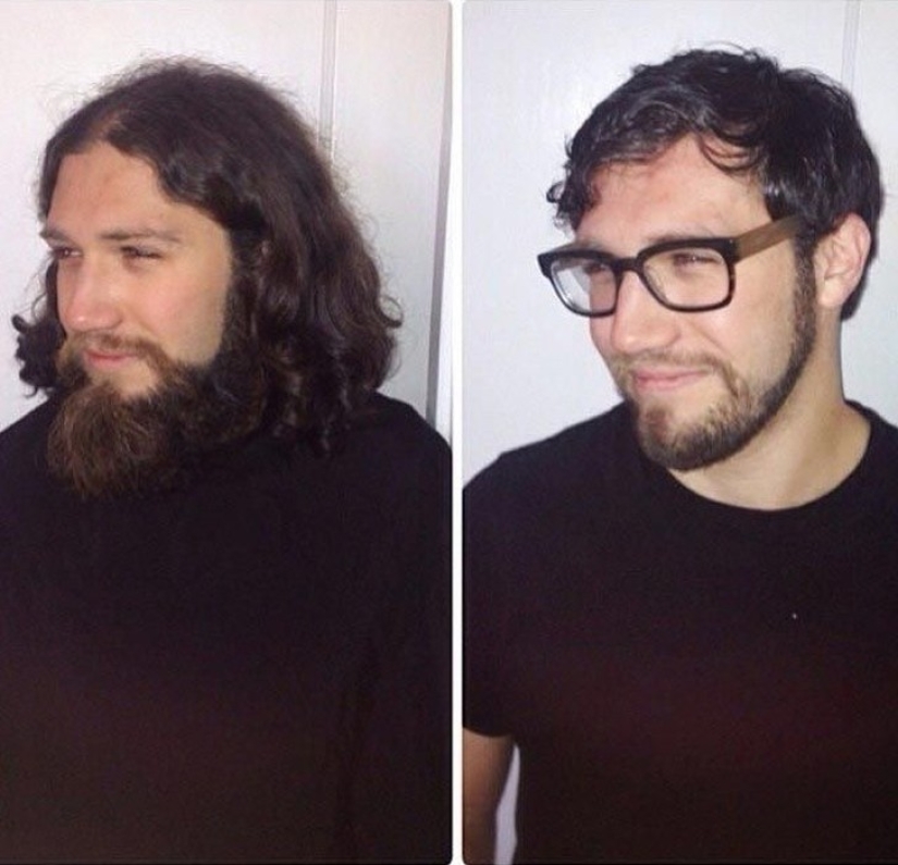 20 transformed men before and after they cut their hair and shaved