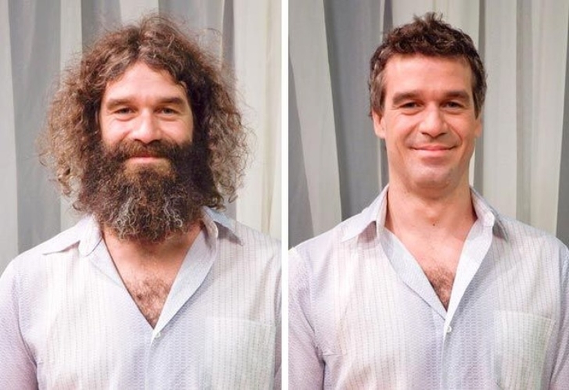 20 transformed men before and after they cut their hair and shaved