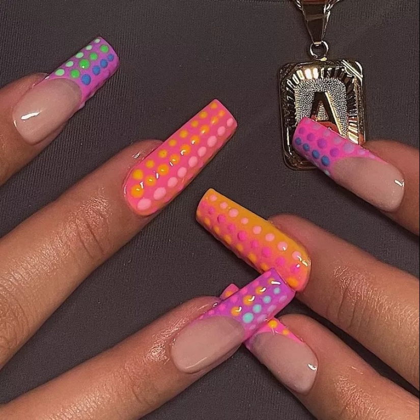 21 Colorful Coffin Nail Ideas For Your Next Maximalist Mani