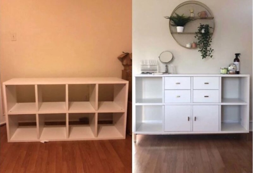 22 alterations of faceless IKEA furniture into a unique highlight of the interior