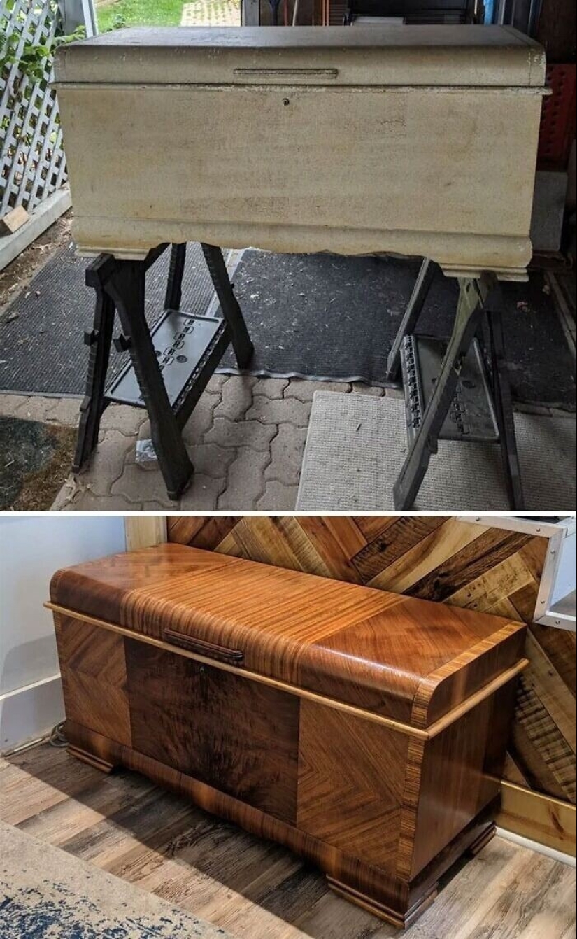 22 ejemplos de restauración de muebles de madera: fotos antes y después de quitar la pintura