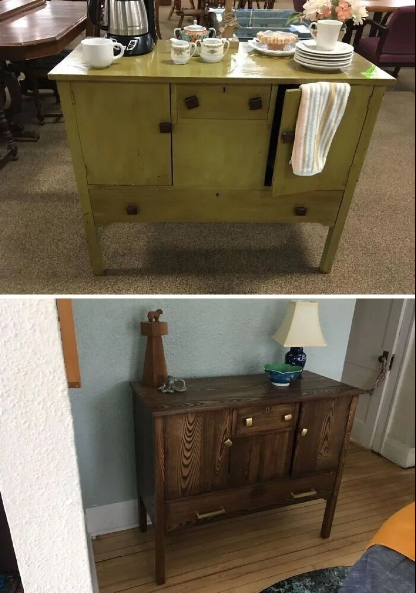 22 ejemplos de restauración de muebles de madera: fotos antes y después de quitar la pintura