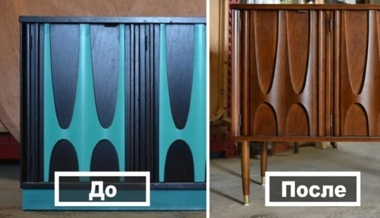 22 ejemplos de restauración de muebles de madera: fotos antes y después de quitar la pintura