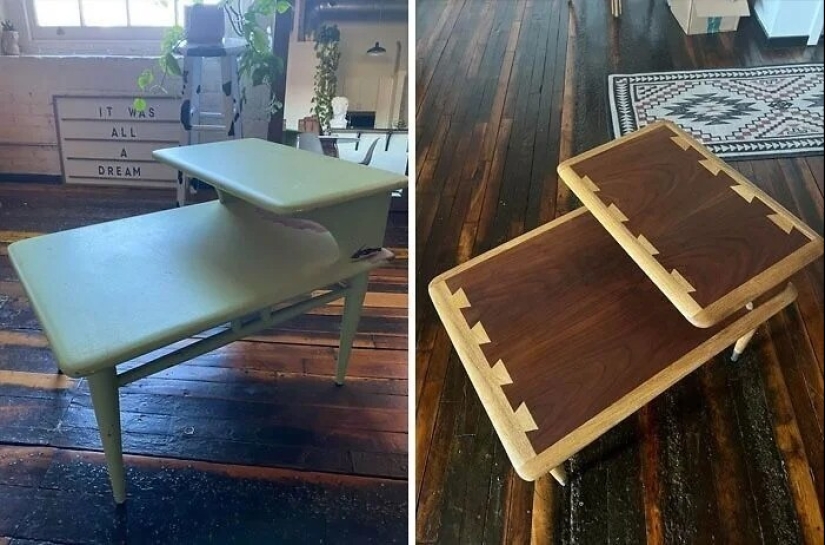 22 ejemplos de restauración de muebles de madera: fotos antes y después de quitar la pintura