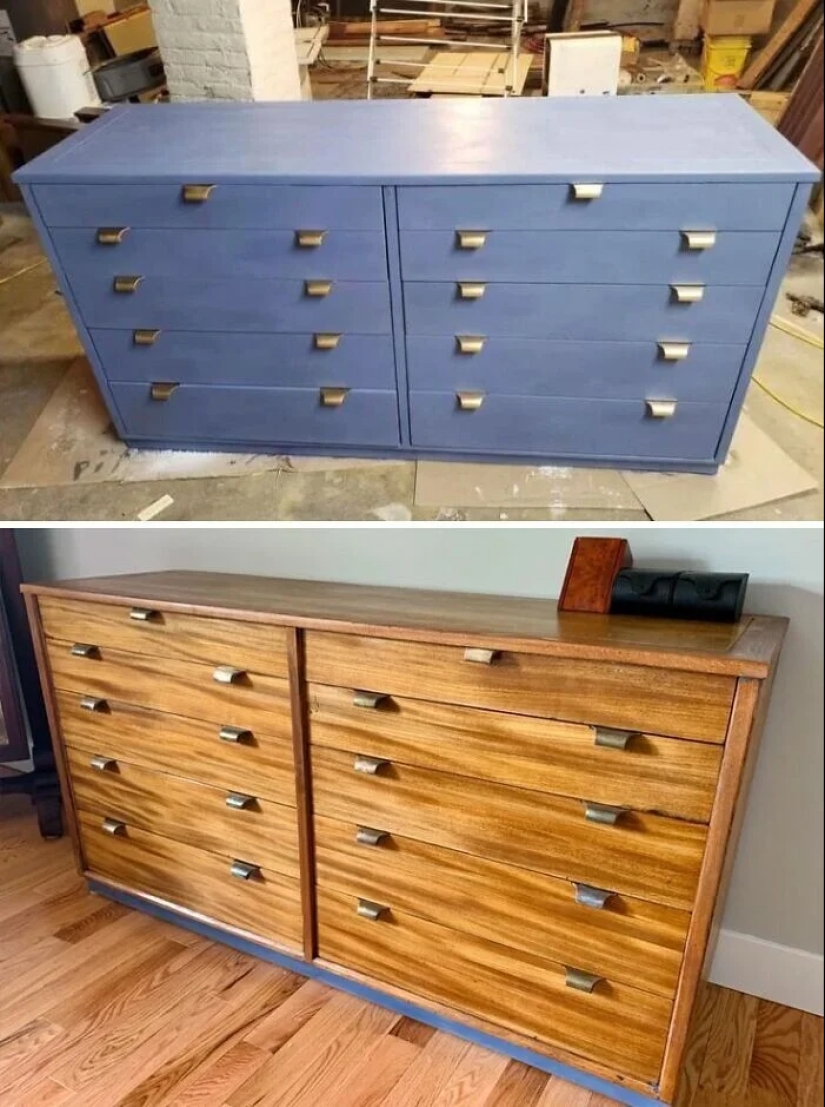 22 examples of restoration of wooden furniture — photos before and after removing paint