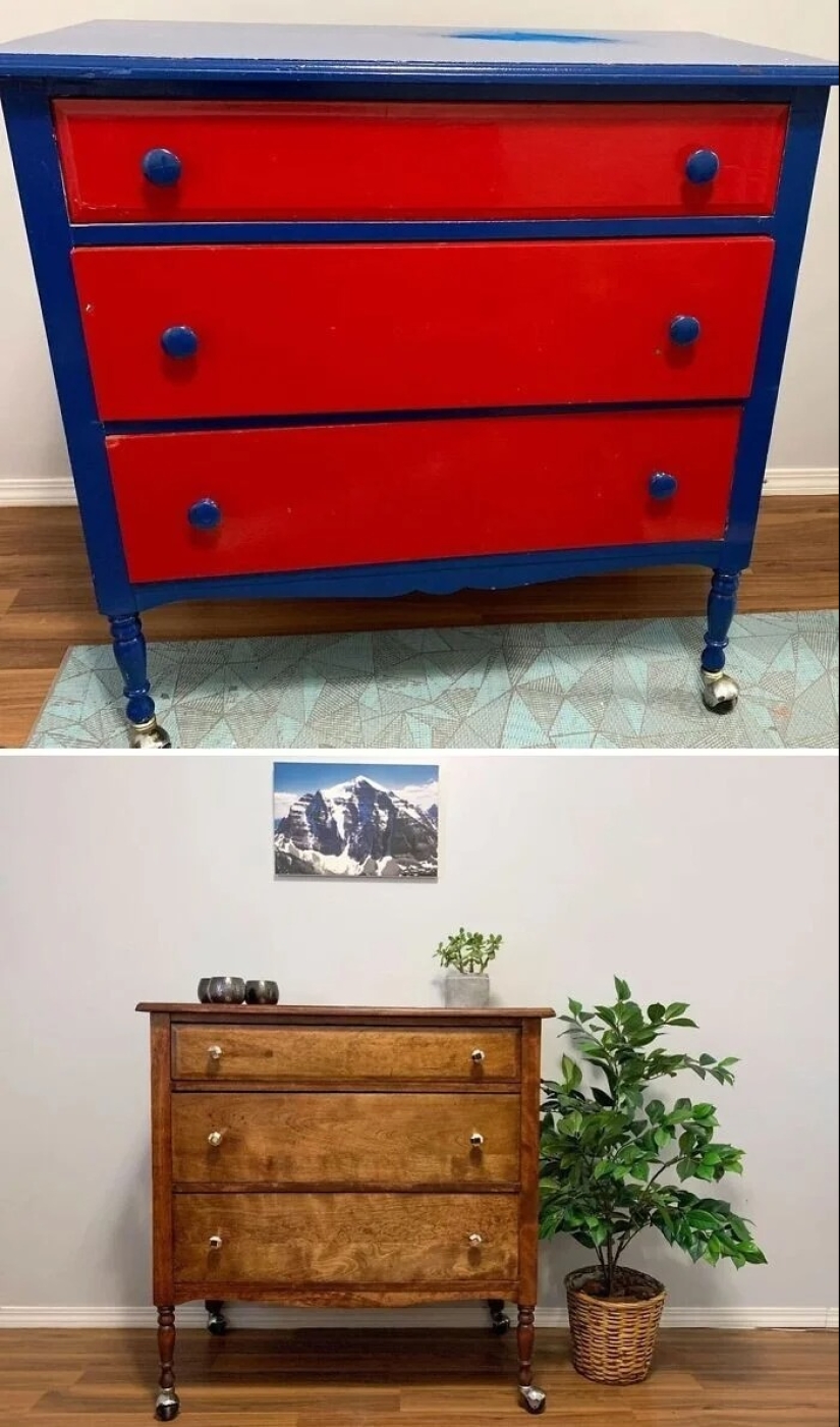 22 examples of restoration of wooden furniture — photos before and after removing paint