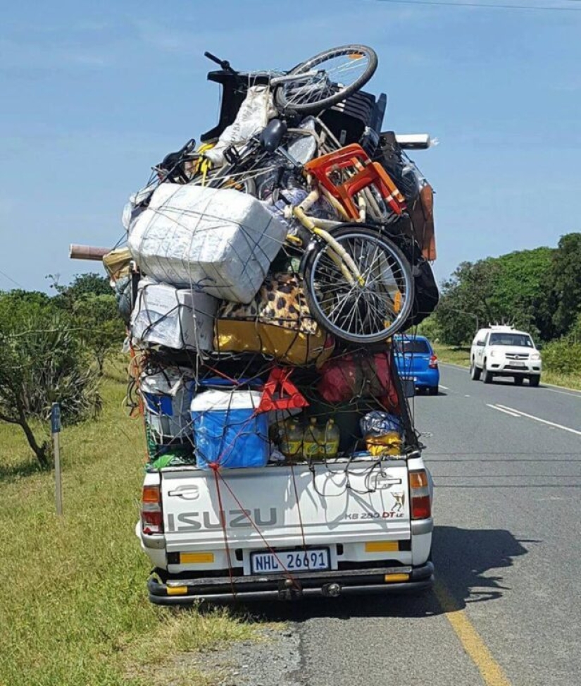 22 formas controvertidas de transporte por carretera o cómo no transportar carga