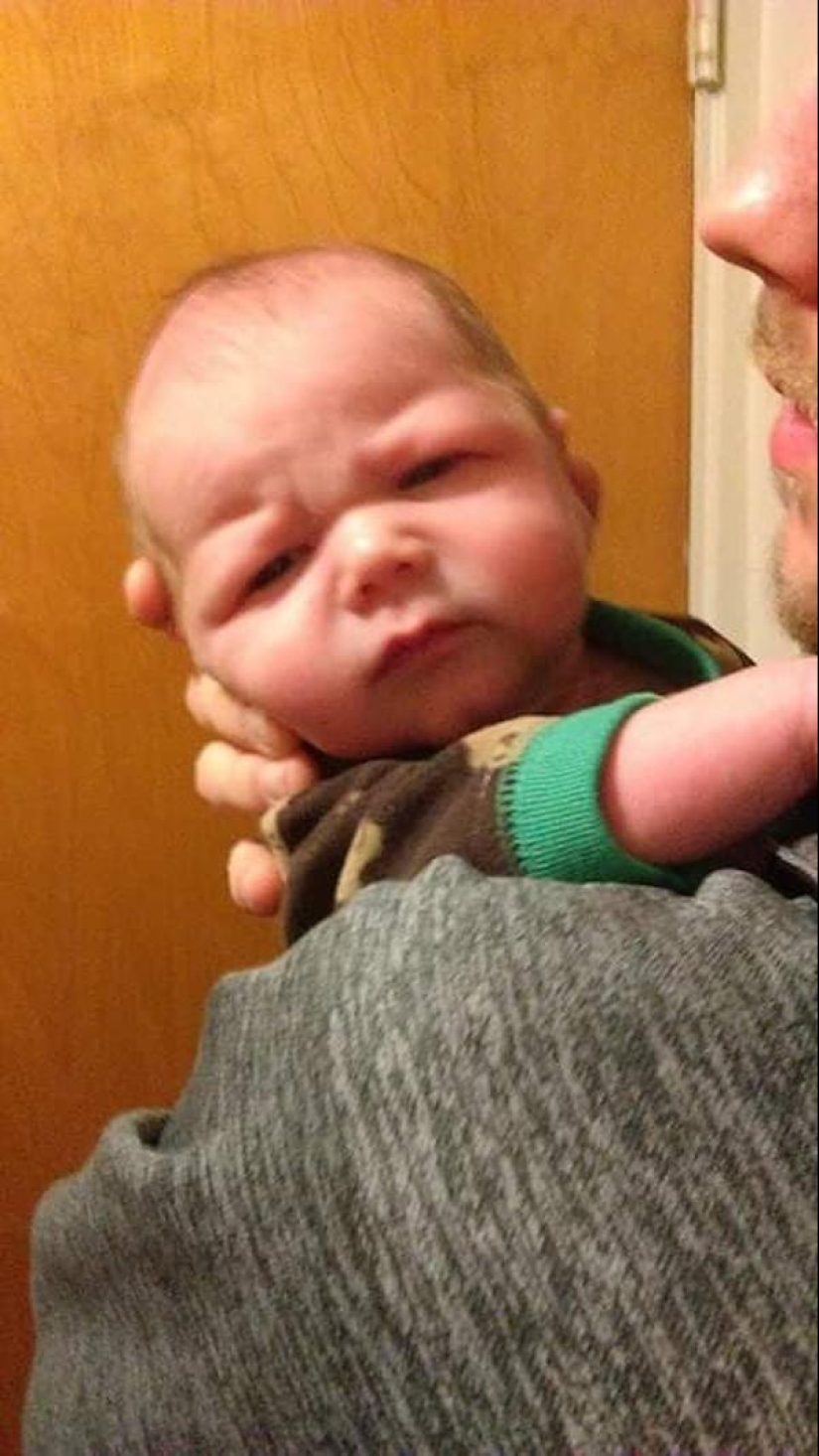 22 funny photos of babies with strikingly adult faces