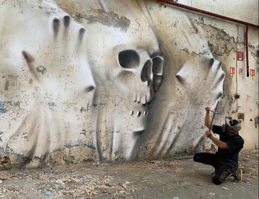 22 impressive SCAF graffiti that seem to jump out of the walls