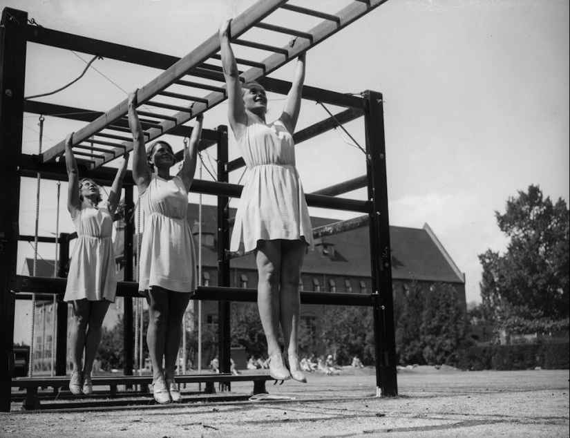 22 retro photos - what the fitness of the early 20th century looked like