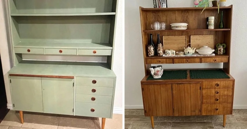 22 times beautiful wooden furniture was ruined by paint, but then restored