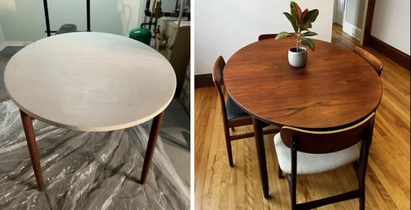 22 times beautiful wooden furniture was ruined by paint, but then restored