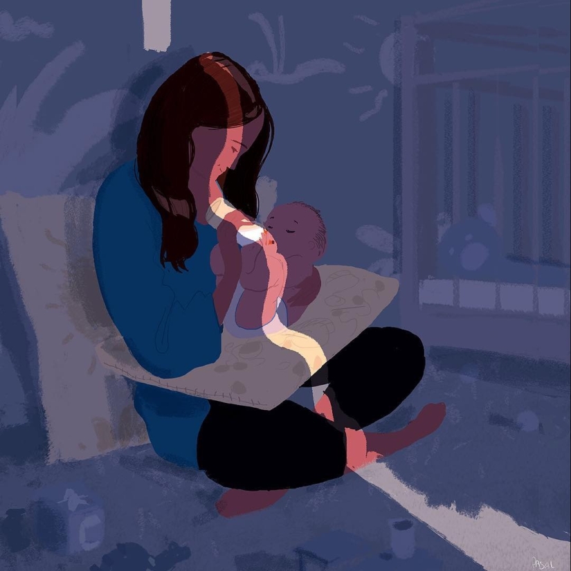 22 touching illustrations about the connection between mother and child