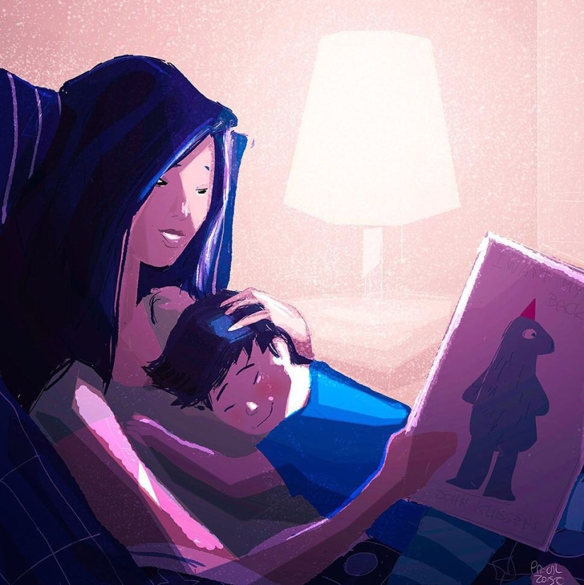 22 touching illustrations about the connection between mother and child