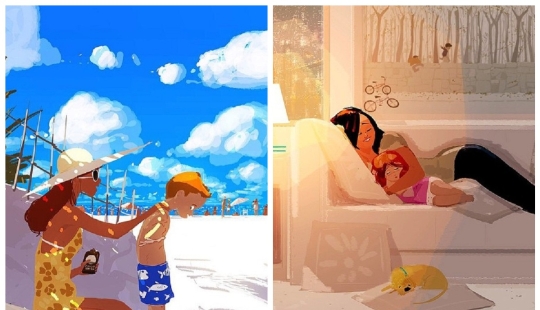 22 touching illustrations about the connection between mother and child