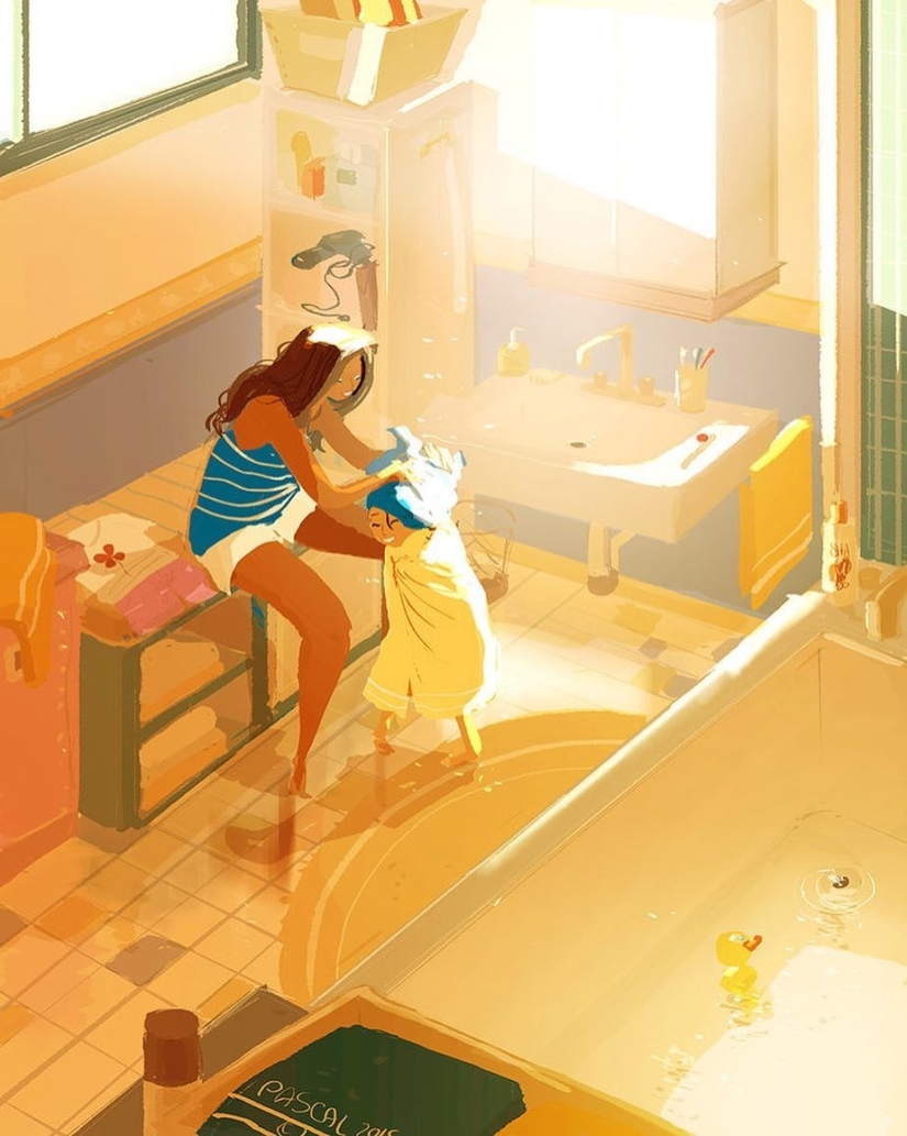 22 touching illustrations about the connection between mother and child