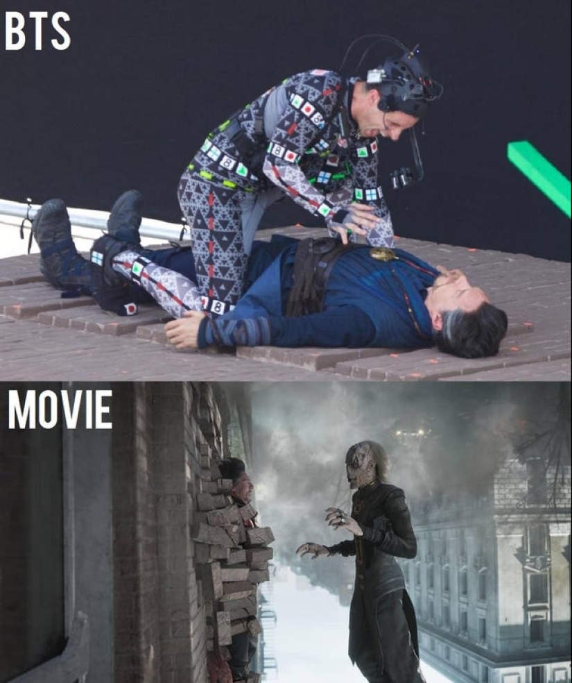 22 voiceover photos of famous films that show how a movie is shot